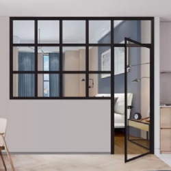 Modern Steel Look Aluminum Glass Window and Door