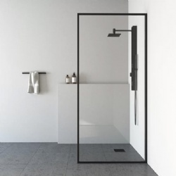 Aluminum Frame Stationary Glass Shower Screen