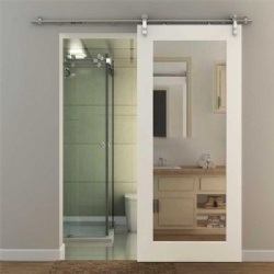 Sliding Barn Door with Full Length Mirror