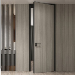 Outswing Narrow Aluminum Trim Wood Door