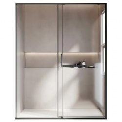 Slim Aluminum Frame Glass Shower Door